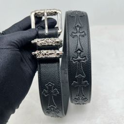 thumbnail for Personality pebbled white crowe new belt men's and women's literary youth belt retro fashion vine roller