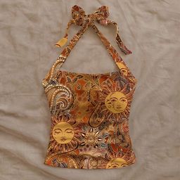 thumbnail for Top suspensório sexy com decote halter, estilo europeu e americano, para exportação transfronteiriça da eBay e Amazon, verão 2025, roupa feminina slim.