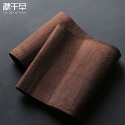 thumbnail for Suisentang persimmon tie-dye coarse cloth tea mat table runner dry brew Zen tea mat tea cup cloth mat
