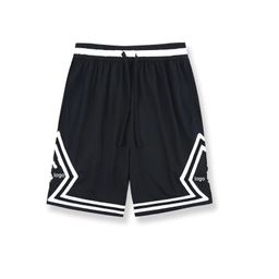 thumbnail for Novos shorts estilo americano com listras contrastantes, calças esportivas de basquete respiráveis casuais, treinamento de corrida confortável malha solta na moda