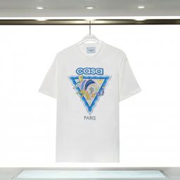 thumbnail for Cross-border foreign trade Casablanca spring and summer new painted mesh auction print CASA men's and women's short-sleeved T-shirts