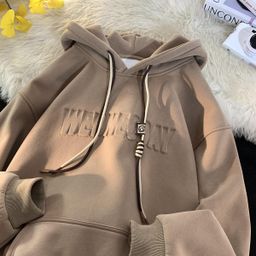 thumbnail for European and American heavy sweatshirt men's winter velvet thickened 500g steel printed jacket autumn and winter vibe high street hooded clothes