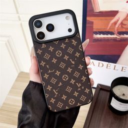 thumbnail for Fashionable Brand Old Pattern Suitable for 17Promax Mobile Phone Case Apple 16Pro New Luxury All-Inclusive Leather 15P Case