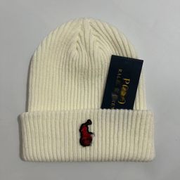 thumbnail for Winter pony embroidery woolen hat unisex trendy European and American simple knitted hat outdoor warm and cold-proof pullover hat