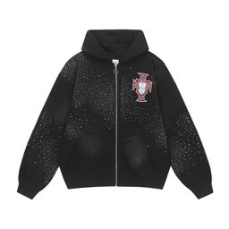 thumbnail for 美式潮牌VALLEY水洗做旧印花短袖T恤ValeForever连帽衫卫衣长裤子