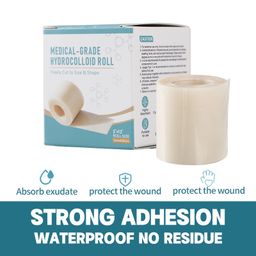 thumbnail for Artificial skin dressing patch wet healing fluid absorbent hydrocolloid excipients can cut wound care hydrocolloid rolls