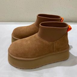 thumbnail for 2024 new dipu boots fur snow boots women&#039s winter fleece-lined thickened waterproof non-slip thick bottom