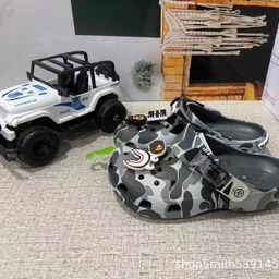 thumbnail for Kajia's New Bape Ape Head Clogs Dopamine Style Parent-Child Sandals Outdoor Lightweight Beach Shoes Non-Slip Shoes