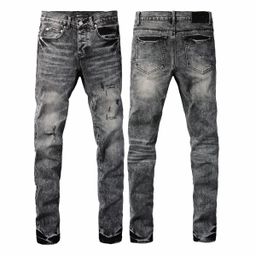 thumbnail for 26ss trendy brand with all three labels, Purple high-end version, heavy-duty casual slim-fit skinny jeans, a must-have for trendy men