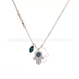 thumbnail for Swarovski Element Swarovski Smart Swan Collarbone Pendant Necklace Swarovski Exquisite High Version Devil's Eye Necklace