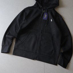 thumbnail for New Pony Label Solid Color Embroidered Logo Zipper Hooded Sweatshirt Jacket 360g Health Cloth Couple Multi-color
