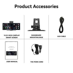 thumbnail for 10.25-inch wireless carplay Android auto dual Bluetooth dual WiFi second power on intelligent HD navigator