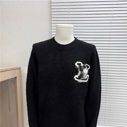thumbnail for Cross-Border Correct Version of V Family 25 Spring and Pre-Spring Large Logo Inlaid Pullover Round Neck Sweater Source Same Style for Men and Women