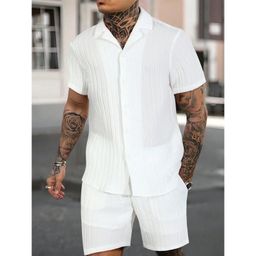 thumbnail for O 63500 Men's Casual Button Short Sleeve Lining