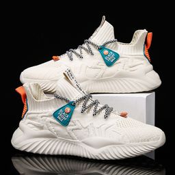 thumbnail for Shoes Men's 2025 New Men's Shoes Flying Woven Breathable Sneakers Student Running Men's Trendy Shoes Cross-border Shoes Men