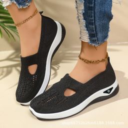 thumbnail for Shoes women's 2025 new foreign trade women's shoes casual walking soft-soled mom shoes Douyin fashion breathable sneakers women