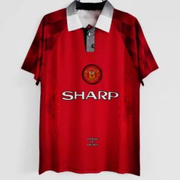 thumbnail for 爆款复古 曼联 短袖t恤 刺绣球衣 跨境球服运动服football jersey