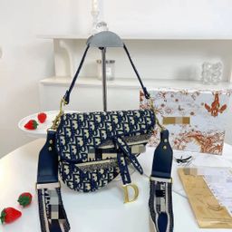 thumbnail for New chest bag embroidered casual women's shoulder bag fashion canvas women's couple fashion crossbody bag saddle bag