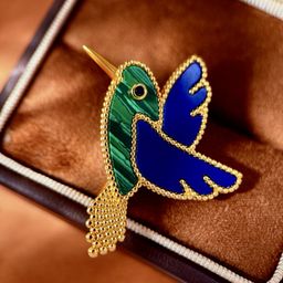 thumbnail for Heavy Industry High-End Cute Animal Heart Needle Anti-Exposure Accessories Clothing Paired with Natural Gemstones, Mother-of-Pearl, Agate Brooch