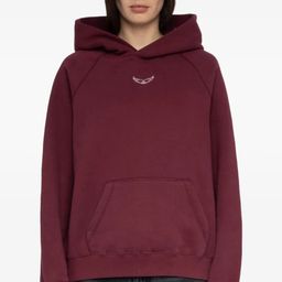 thumbnail for 25 winter new European and American fashion trend personalized pattern hot diamond hooded sweatshirt foreign style fleece sweatshirt