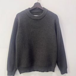 thumbnail for Square stitching style 27YL solid color square mark crew neck knit men's pullover sweater men's and women's original