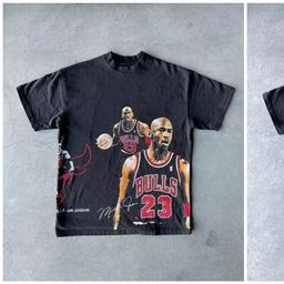 thumbnail for Camiseta Y2K Hip Hop Harajuku Curta Gótica Streetwear Moda Masculina e Feminina Punk Casual Algodão Soltinha