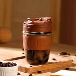 thumbnail for Internet celebridad vidrio doble taza de beber de alto aspecto verano niñas taza de café portátil lindo práctico aislado taza de leche