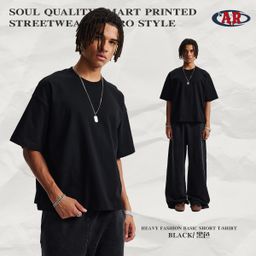 thumbnail for Artie Men's Clothing 2026 Spring and Summer New Style 275g Heavyweight Pure Cotton T-Shirt Men's Loose Short-Sleeved Boxy Version