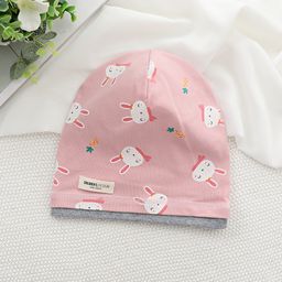 thumbnail for Gorro holgado de una sola capa con bloques de color para niños, gorro tipo jersey para bebés a prueba de viento para primavera y otoño, gorro estampado para niños y niñas, novedad de 2025.
