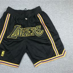 thumbnail for Shorts de camisa Lakers Joe James Raptors Magic Heat retro ferrugem bolso calças de treinamento masculino e feminino esportes de verão
