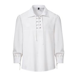 thumbnail for Amazon Men&#039s Lace Lapel Long Sleeve Hippie Casual Shirt A317P45