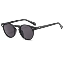 thumbnail for Óculos de sol redondos de armação pequena, estilo novo internacional de 2020, com tachas, acessórios da moda, modelo 3358, óculos de grau.