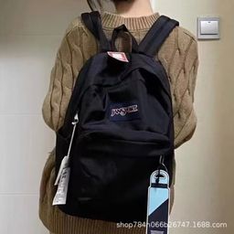 thumbnail for JS Jace Backpack Large Capacity School Bag Backpack Computer Bag Male and Female Students Simple Solid Color Campus Travel Waterproof