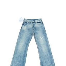 thumbnail for 2024AC Classic light blue Loose Straight Leg Pants American Jeans Men's and Women's Fashion