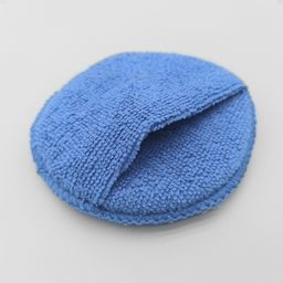 thumbnail for 5 inch waxed cake polished sponge round pocket car sponge wipe microfiber plated crystal car wash sponge wipe