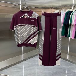 thumbnail for Foreign trade cross-border CA Casa men's knitted sweater set, short-sleeve and long pants two-piece set, summer new for both men and women