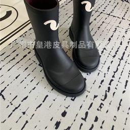 thumbnail for [Seamless version] Chanel style mid-calf rain boots for women 2023 new autumn and winter Korean style Knight boots non-slip water boots fashion