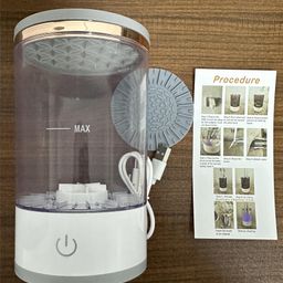 thumbnail for Limpiador de pinceles de maquillaje, cepillo de limpieza eléctrico perezoso recargable, limpiador automático, herramienta de secado rápido