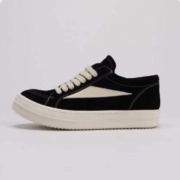 thumbnail for Ro Low-Top Shoes Men&#039s Infringement Main Line New Spring Autumn Summer Thick-Soled Cowhide Dark Black and White Casual Sneakers Women
