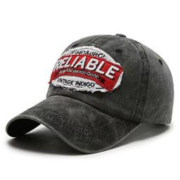 thumbnail for European and American feng shui wash old retro niche baseball cap y2k sunshade letter embroidered cap personality street trend