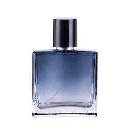 thumbnail for Frasco de perfume quadrado plano de vidro de alta qualidade com gradiente de cor B060-30ml 50ml 100ml, frasco vazio para perfume, frasco spray.