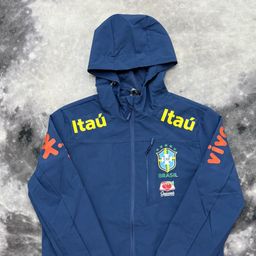 thumbnail for Brazil LOGO football jacket padded clothes Real Madrid Barcelona Chelsea men's and women's trench coats casual thin