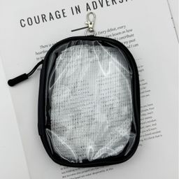 thumbnail for PVC hook bag, portable visual storage bag, three-dimensional display for outings, figurine bag, earphone wallet, coin purse, zipper hanging bag