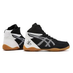 thumbnail for Boxing shoes, wrestling shoes, Chinese style rubber shoes, leather wear-resistant non-slip breathable squats, gym-specific training shoes
