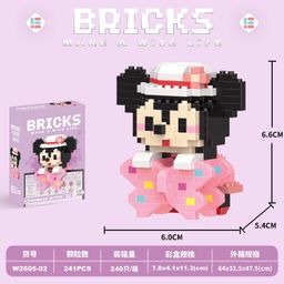 thumbnail for 兼容乐高微颗粒卡通公仔积木盲盒益智力拼装玩具跨境摆摊批发礼品