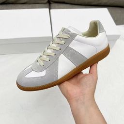 thumbnail for Foreign trade Majira cross-border MM6 high version 2026 retro German training shoes women's leather white shoes low-top sneakers for men