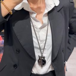 thumbnail for 2025 new Saturn smiley lighter necklace for men and women high-end necklace sweater chain