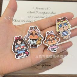 thumbnail for Acrylic embossed printed crybaby series panel hanging bead DIY bracelet bag, trailer hanging phone chain, keychain