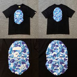 thumbnail for Trendy Brand BAPE Co-branded Half-sleeved TEE Top Unisex Camouflage High-grade Loose Short-sleeved T-shirt for Men and Women