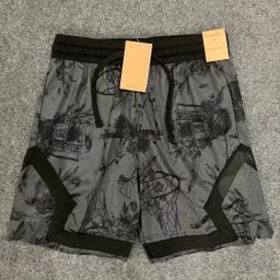 thumbnail for Novos shorts estilo americano com listras contrastantes, calças esportivas de basquete respiráveis casuais, treinamento de corrida confortável malha solta na moda